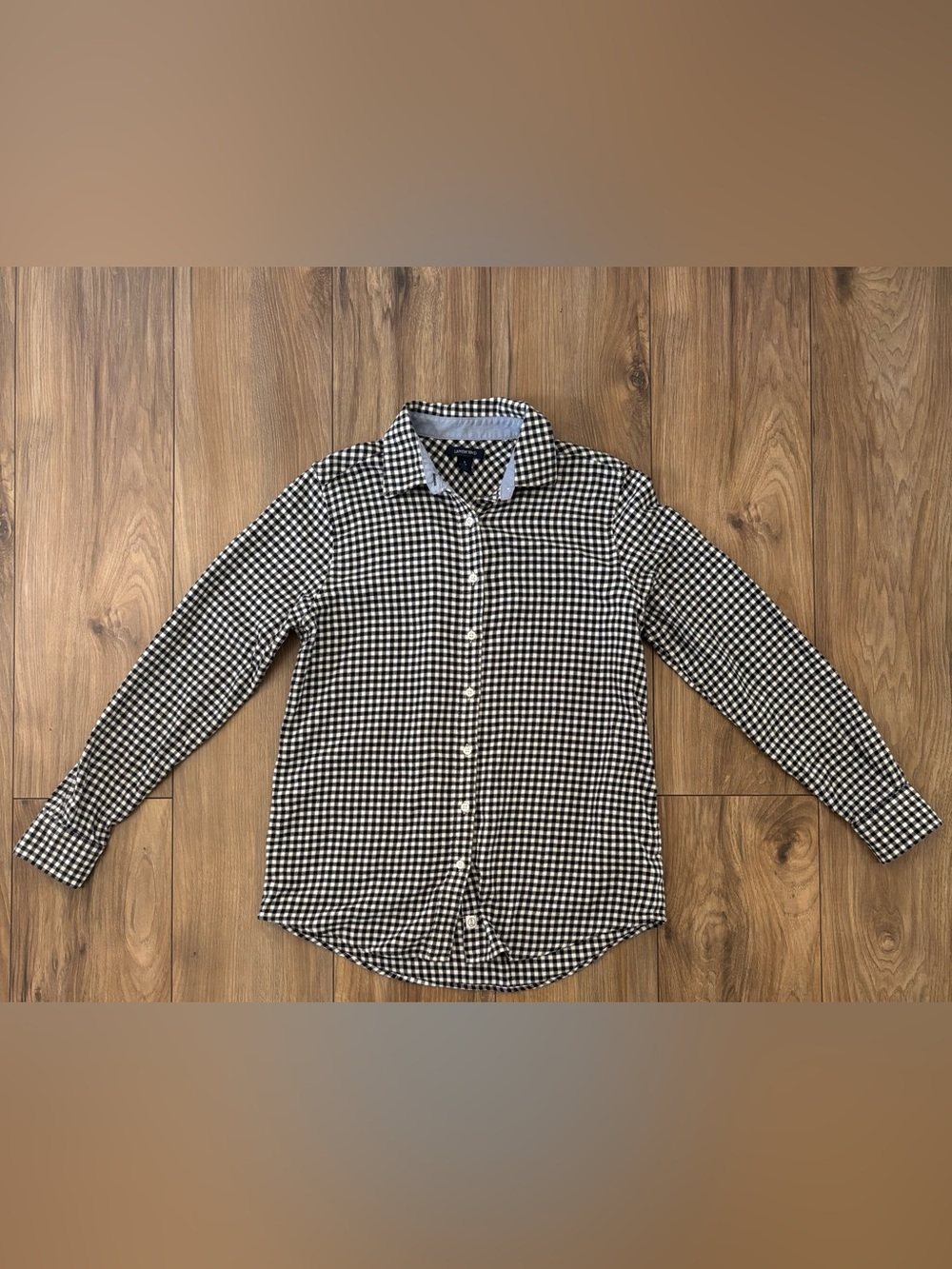 Land’s End Cotton Gingham Plaid Soft Flannel Button Down